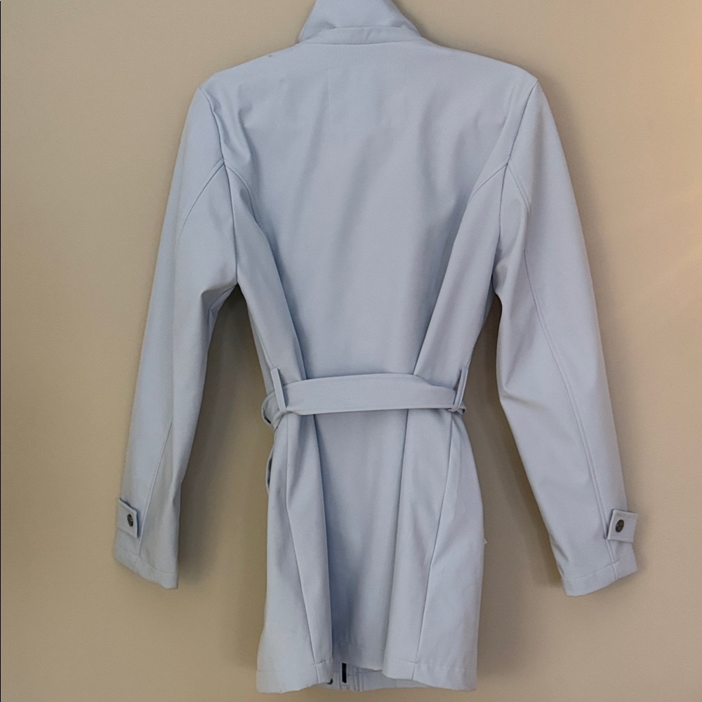 💙Nautica Women's Powder Blue Trench Coat- Size M - Picture 9 of 14